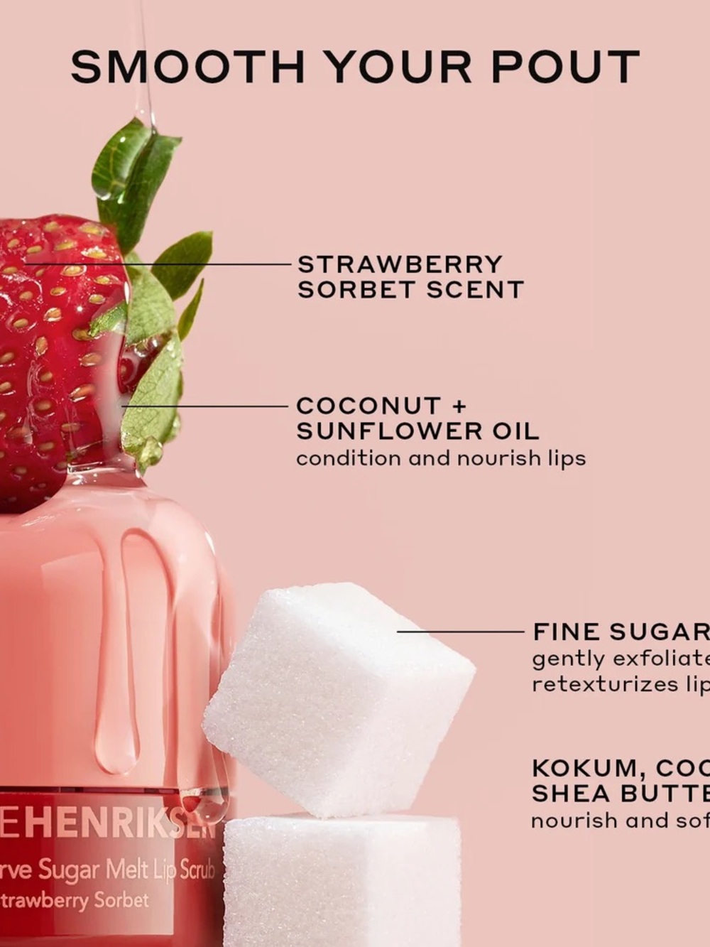 Ole Henriksen Strawberry Sorbet Lip Scrub - Pink & Red